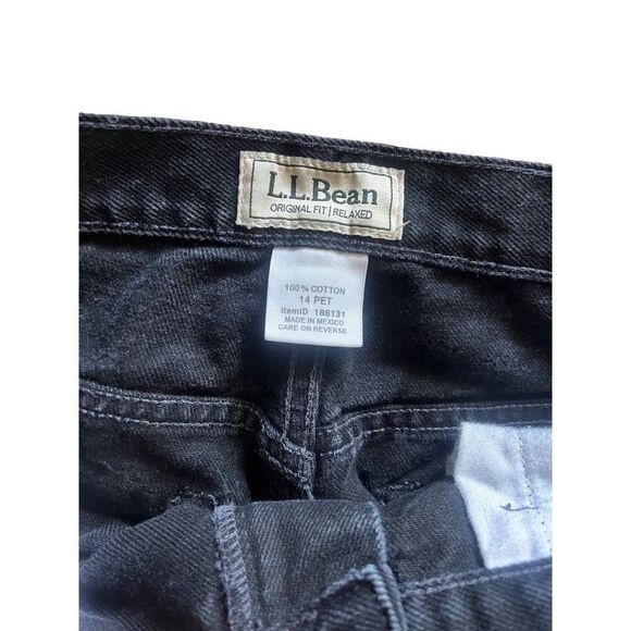 4/$25 Vintage L.L bean black petite jeans size 14 - Picture 3 of 4